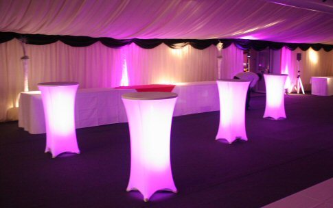 Standup Cocktail Tables LED Effects